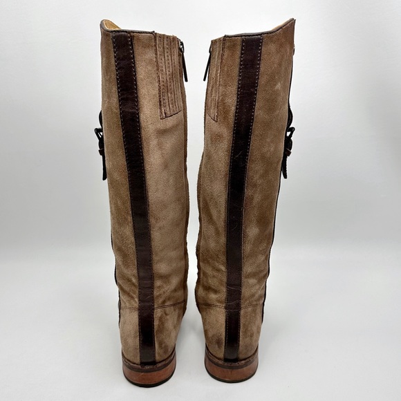 Bussola Sevilla Taupe Tall Leather Suede Riding Boots SZ 36 - Picture 5 of 10